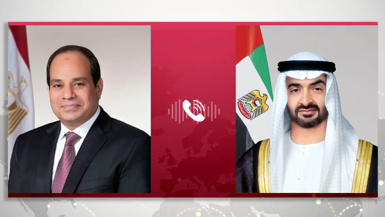 مباحثات هاتفية بين رئيس الدولة والرئيس المصري حول تطورات الأوضاع في المنطقة